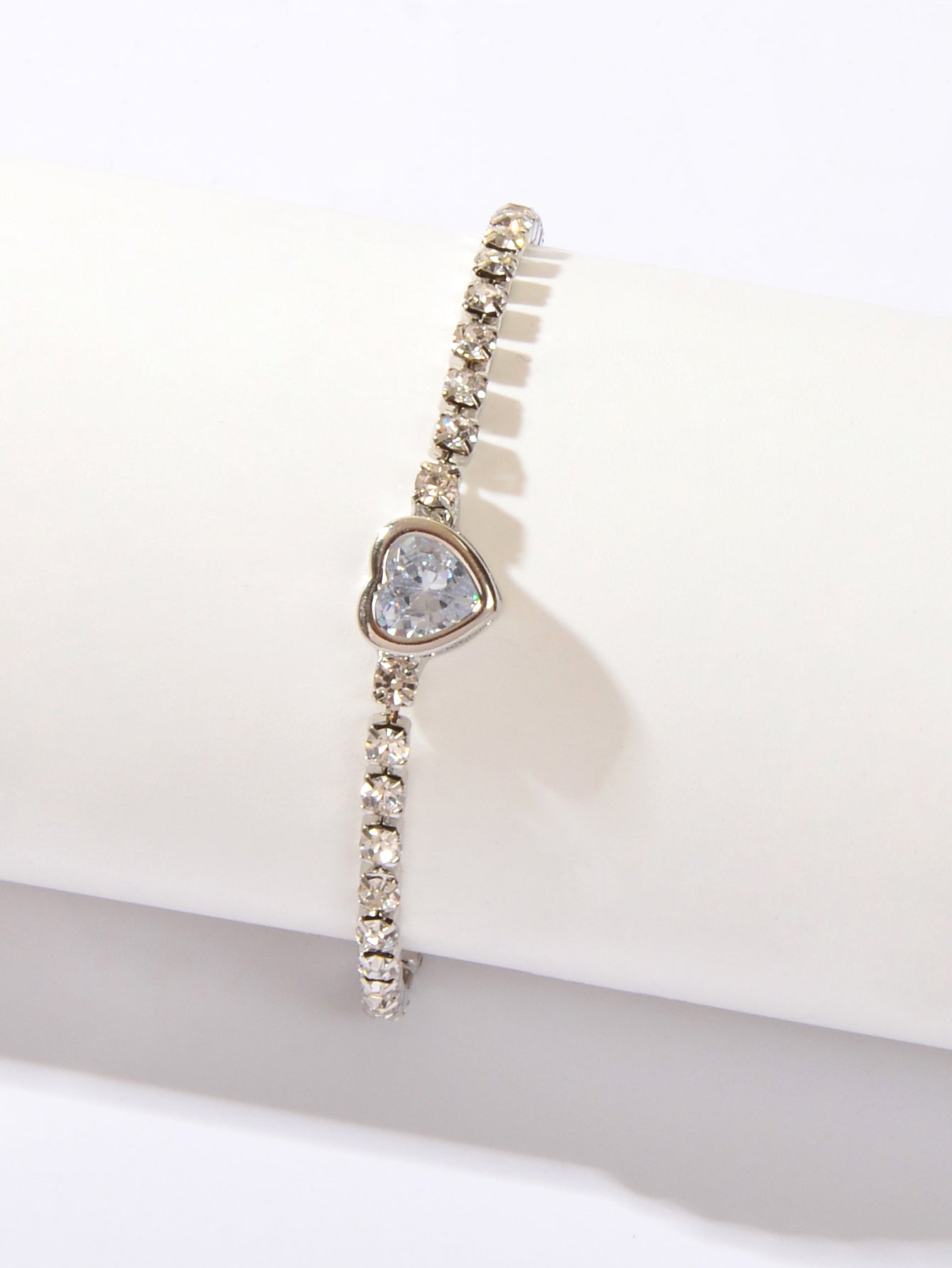 Anniversary Jewellery Shining Luxury Rhinestone Heart Adjustable